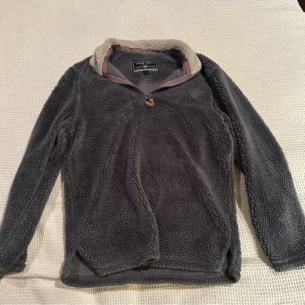 True grit quarter zip pullover with zipper